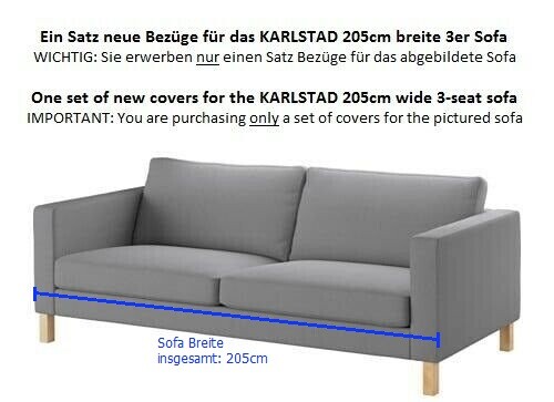 Funda para sofá "KARLSTAD"" 3 en gris claro - Imagen 4 de 4