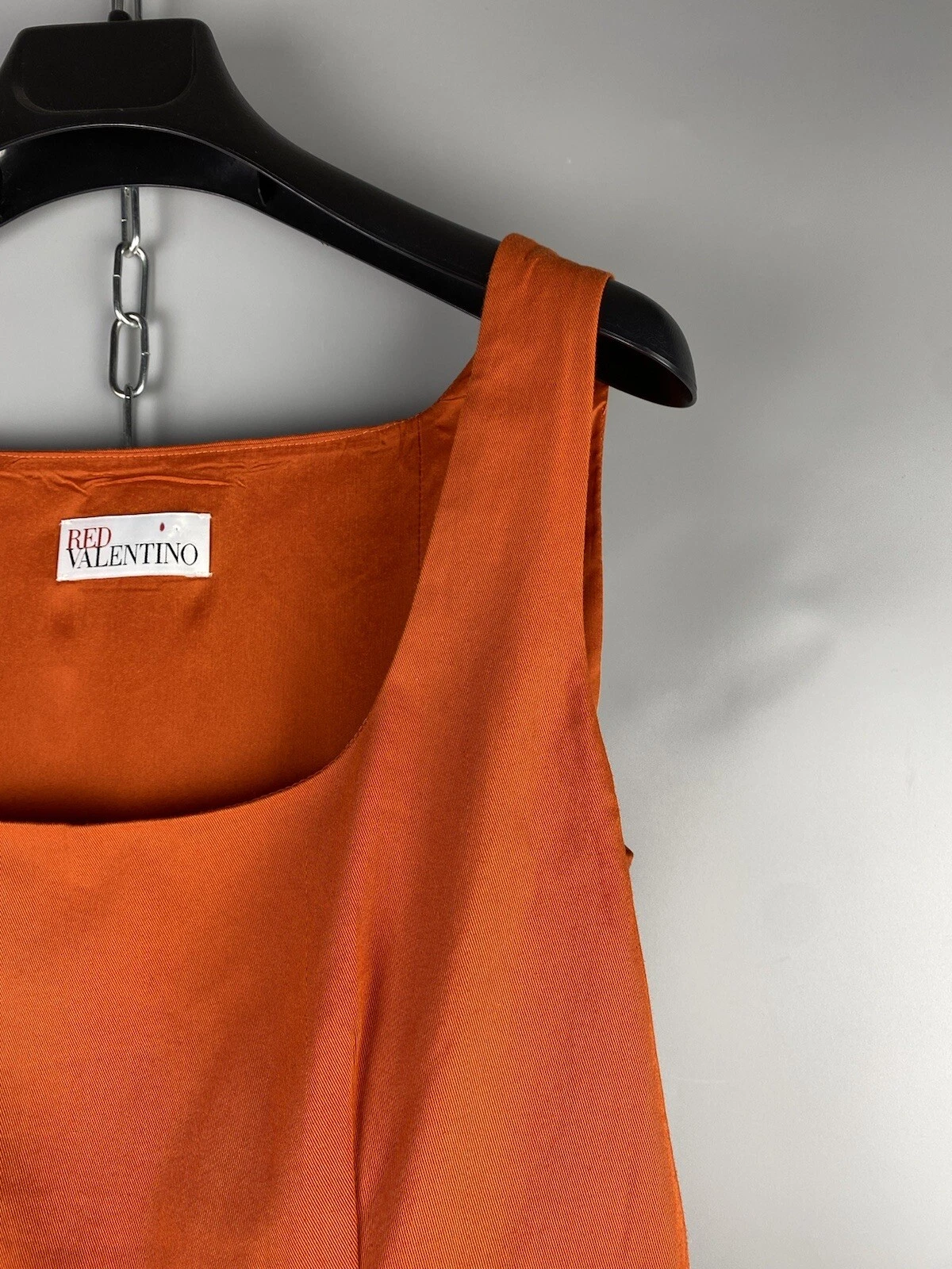 Tunica abito da serbatoio rosso Valentino rosso cotone rosso senza maniche taglia M L