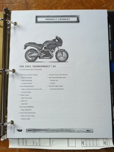 2001 Buell Motorcycles Roadworks - Dealer Sales Guide P3 M2 M2L X1 S3 S3T - Picture 4 of 6