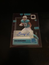 Erik Ezukanma 2023 Clearly Donruss Auto Purple /175 EC Dolphins 89