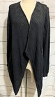 Justice Knitted Long Sleeved Women’s Open Cardigan Sweater Crochet Black Size 16