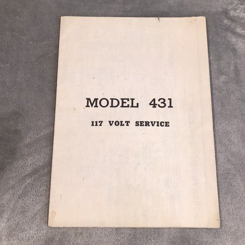 ROCK-OLA 431 Jukebox Original Schematic WIRING DIAGRAM Fold Out - Picture 1 of 3