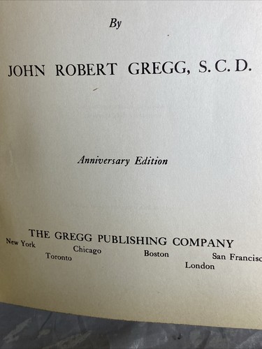 ATQ Gregg Shorthand Dictionary 1930 John Robert Gregg HC Anniversary Ed. - Bild 7 von 19