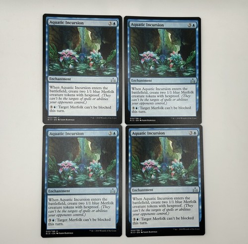 4x Aquatic Incursion Playset - Rivals of Ixalan Magic MTG 32/196 Uncommon NM RIX - Picture 1 of 2