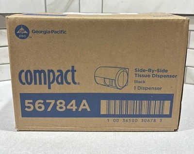 NEW GP Pro Compact 2-Roll Side-by-Side Coreless Toilet Paper Dispenser 56784A