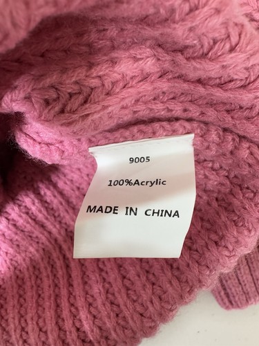 Fashion Cardigan Sweater Womens Pink Knit Size M - Picture 8 of 9