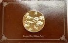 FM 24K Au on .925 Ag 2.1 Troy Oz./51MM PF Medal-DaVinci/Studies of Cats
