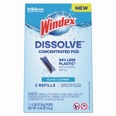 6 Pack - Dissolve Concentrated Pod Glass Cleaner Refills,Original Scent,2-Pk. -