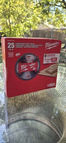 7-1/4 Zoll 24T Hartmetall Kreissägeblätter für Holzschneiden (25er-Packung) - Bild 12 von 14