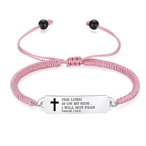 Bibelvers Armband - Edelstahl Schrift Zitate Inspirierend Armband Fai - Bild 1 von 4