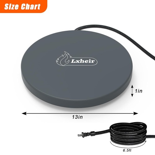 Hühner-Durchlauferhitzer, 13 Zoll beheizter Boden für Metall Kunststoff Geflügel Halterungen Tränke - Bild 7 von 7