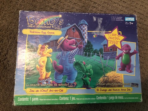 Barney's Great Adventure Rainbow Egg Game Board Game 100% Complete Parker 1998 - Bild 1 von 8