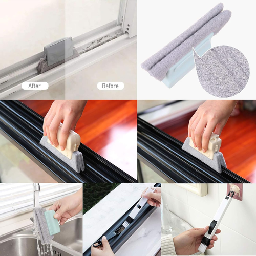 Magic Window Track Cleaner, Window Groove Cleaning Brush Tools Set - Picture 2 of 12