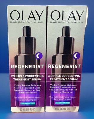 2 Pack Olay Regenerist Wrinkle Correcting Pro Retinol Peptide 1.0ozX2 New Item!