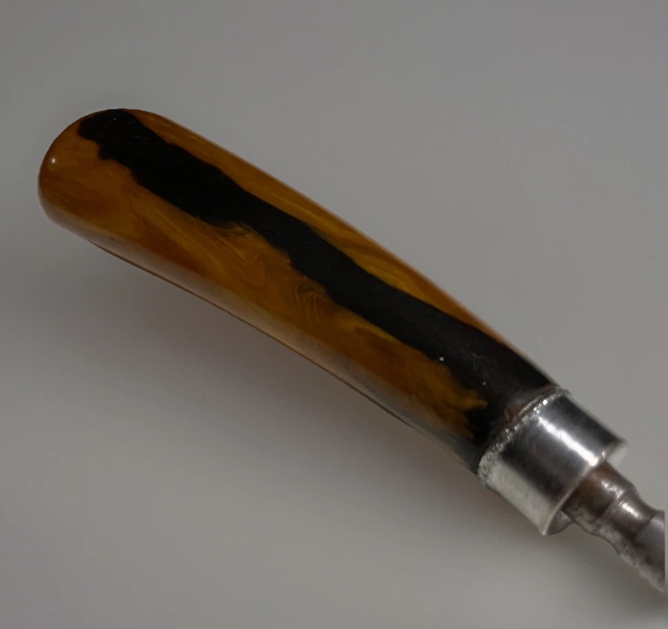 复古电木刀磨刀磨砂钢棒棕色和黑色 11.5 — 第 4/4 张图片