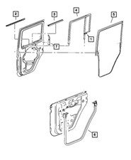 Genuine Mopar Door Belt Outer Weatherstrip Right 55395716AC
