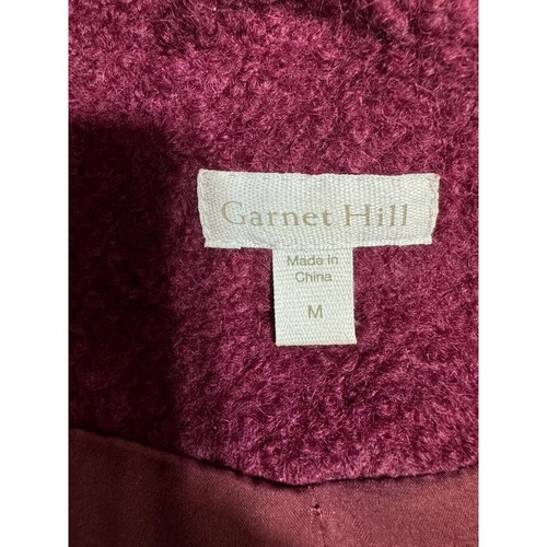 Garnet Hill Sadie Textured Wool Coat In Burgundy Size M NWOT - Picture 8 of 9