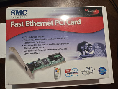SMC EZ Card 10/100 PCI Network Card up to  200 Mbps PCI Ethernet Adapter Sealed
