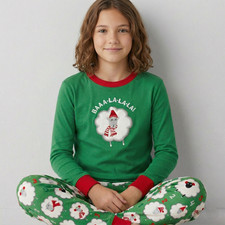 Gymboree Holiday Sleepwear Ba-La-La Sheep Kids Two Piece Gymmies PJ size 12 NWT