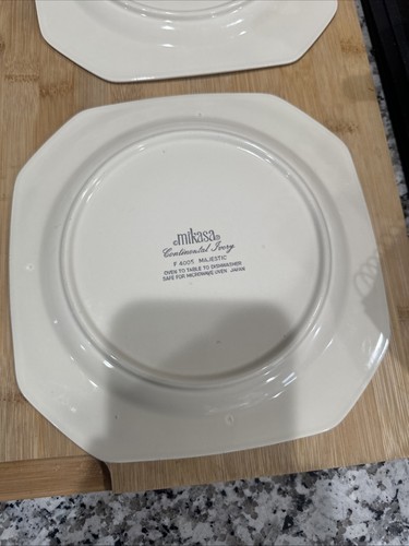 VTG 6 Mikasa China Continental Ivory Majestic F4005 8 1/4" Octagon Salad Plates* - Picture 15 of 18