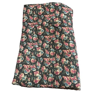 Vintage Ralph Lauren Isadora Style Floral Quilt Full Queen Black Cottagecore