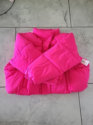 Amazon Essentials Damen Cropped Full-Zip Puffer Jacke Neon Pink Größe 4X - Bild 12 von 13