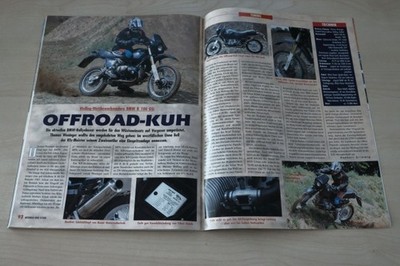 Motorrad News 09/2000 BMW R 100 GS i Welling mit 70PS in einer seltenen Vorstell