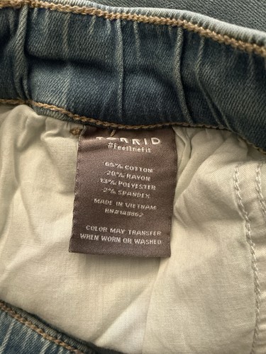 Torrid Pull On Drawstring Waist Jeans Feel The Fit Light Wash Size 0R Denim - Bild 8 von 9