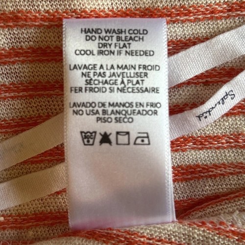 NWT Splendid Coral Soft Linen Blend Striped Size Small Tank Top Strap Cute - Picture 10 of 14