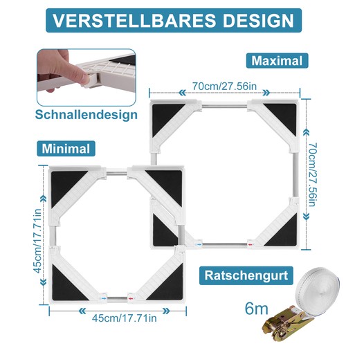 Marco de conexión para lavadora/secadora, kit apilable universal - Imagen 3 de 8