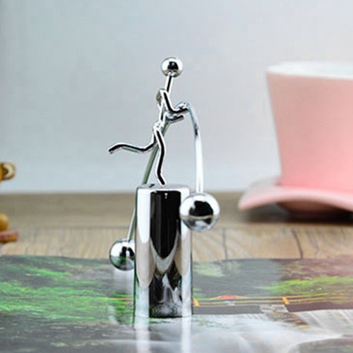 3X(Grande Unigamba Piccoli Ornamento Equilibrio Uomo di Ferro, Desktop Ferro Dek4798 - Foto 2 di 9