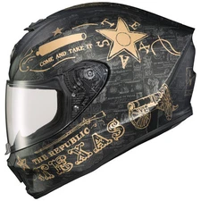 Scorpion EXO-R420 Motorcycle Helmet Lone Star Black/Gold 2XL XXL *WAS $189.95*