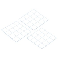 8"x8" Wire Grid Panel, 3 Pack Wall Grid Decorative Board Photo Display White