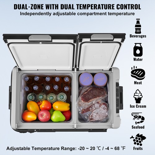 VEVOR Réfrigérateur Portable à Compression Mini Frigo 58 L Double Zone Voiture - Photo 3/12