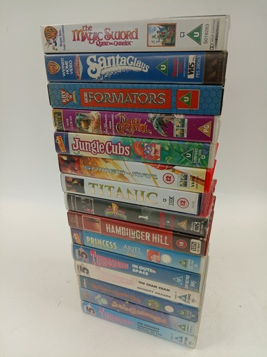 Vintage VHS Sammlung - Familie, Action & Animation Lot - 15 Kassetten alle gebraucht