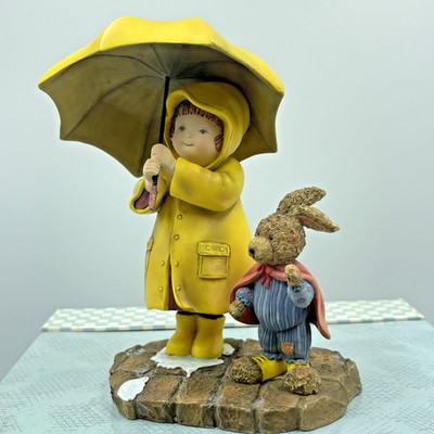 Special Friends  Sarah & Chester Waiting In The Rain 1998 Sherri Buck Baldwin