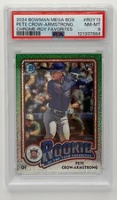 2024 Bowman Mega Box Pete Crow-Armstrong Rookie of the Year Favorites Cubs PSA 8