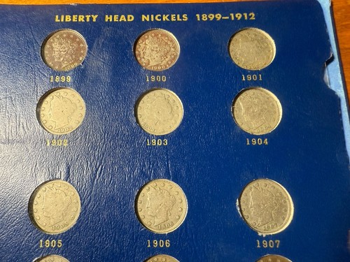 1883-1912 Liberty V Nickel Set im Album * Missing 1885,1886,1912-S * 30 Coin Set - Bild 10 von 13
