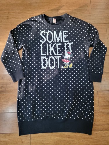 Uniqlo x Disney Minnie Mouse Sweatshirt Dress Women's Large Polka Dot Disneyana - Picture 10 of 10