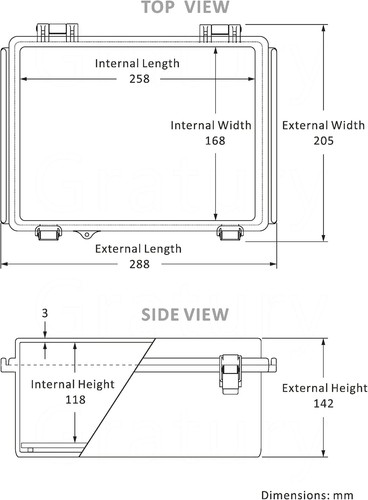 11.4"×7.5"×5.5" TC, Grey Base, Transparent Cover - Picture 3 of 6