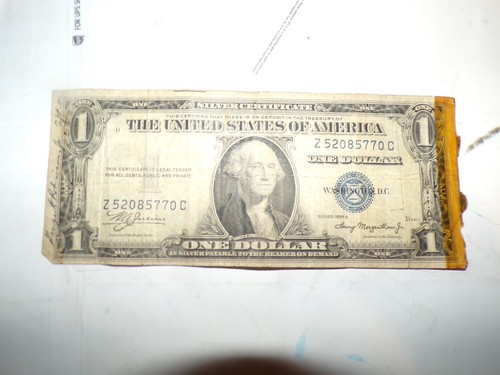 Serie 1935 E Blue Seal USA One Dollar Silber Zertifikat 1 Dollar Banknote