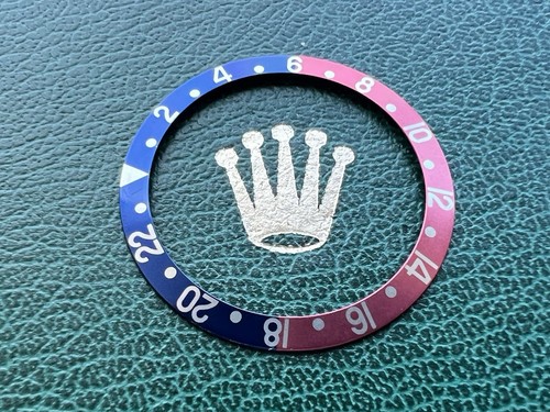 Auténtico Rolex GMT Desteñido "PEPSI" Bisel Inserto Azul Trasero 16700 16710 16760 #1380 - Imagen 3 de 6