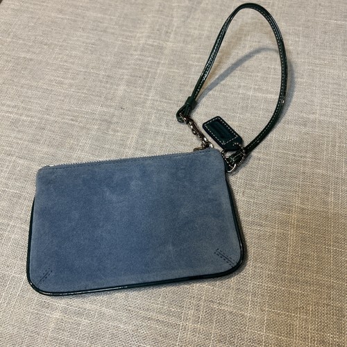 Bolso sin asas Coach de cuero gamuza azul - Imagen 5 de 6