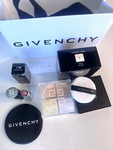 Givenchy Prisme Libre  Powder Classic # 2 “Satin Blanc” Orig + Mirror + Lipstick - Picture 3 of 7