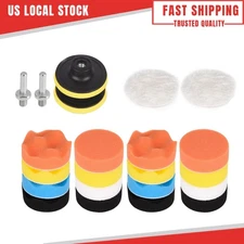 3" Car Buffing Pads Polishing Sponge Set Waxing Foam Polisher Kit 22pc for Drill
