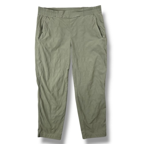 Pantalones Mondetta Outdoor Project para mujer grandes verdes senderismo bolsillos con cremallera cordón