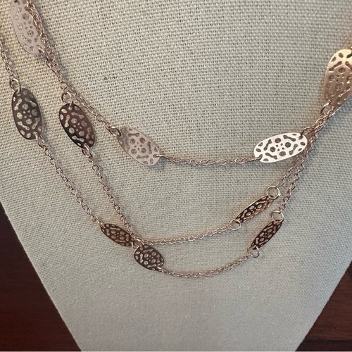 Lane Bryant Rose Gold Filigree Layered Necklace NWT NEW Casual Boho Bohemian - Picture 8 of 8