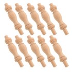  10pcs unvollendete Holzbaluster Spindeln Holzhandwerk unbemalte Spindeln