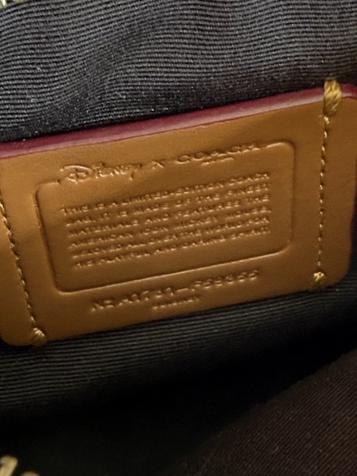 ✿ Bolso Bandolera Disney X Coach Mickey Mouse Edición Limitada Cuero Negro Foto 3 de 4