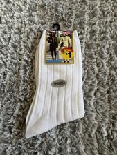 1 Pair spandex Women's Soft white Crew Dress Socks Size 9-11